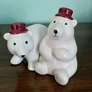 Polar Bear Ceramic Salt & Pepper Shakers